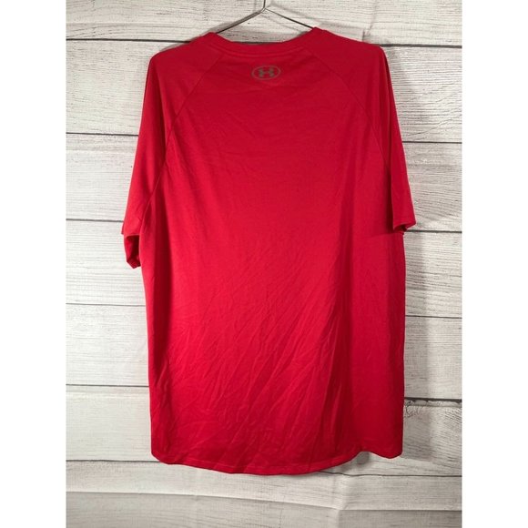 Under Armour - Men's Red Tech Light weight Athletic T-Shirt - Size XXL - Picture 5 of 5